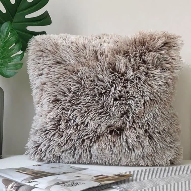 Kuddfodral - Fuzzy (greige) (Storlek: 45 x 45 cm)