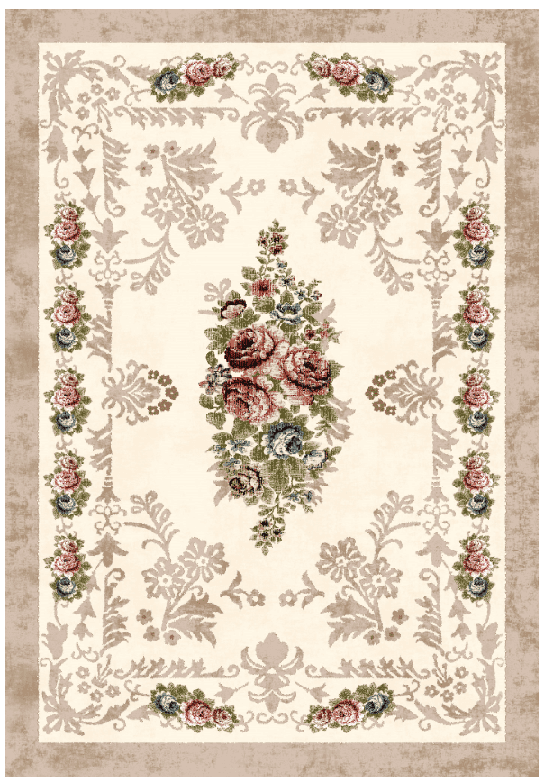Wiltonmatta - Delpha (beige/multi) (Storlek: 160 x 230 cm)