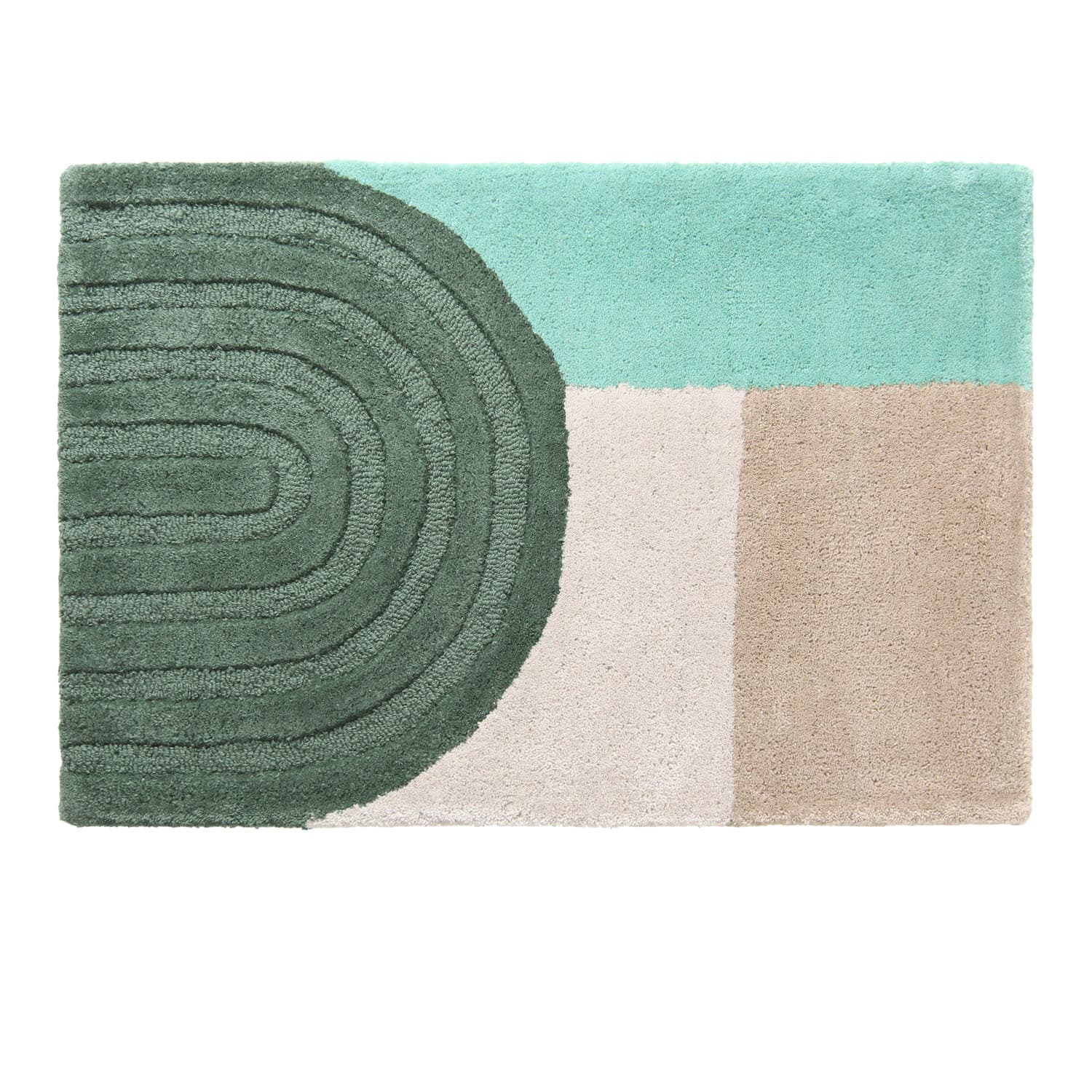 Dörrmatta - Anila (grön/multi) (Storlek: 60 x 90 cm)