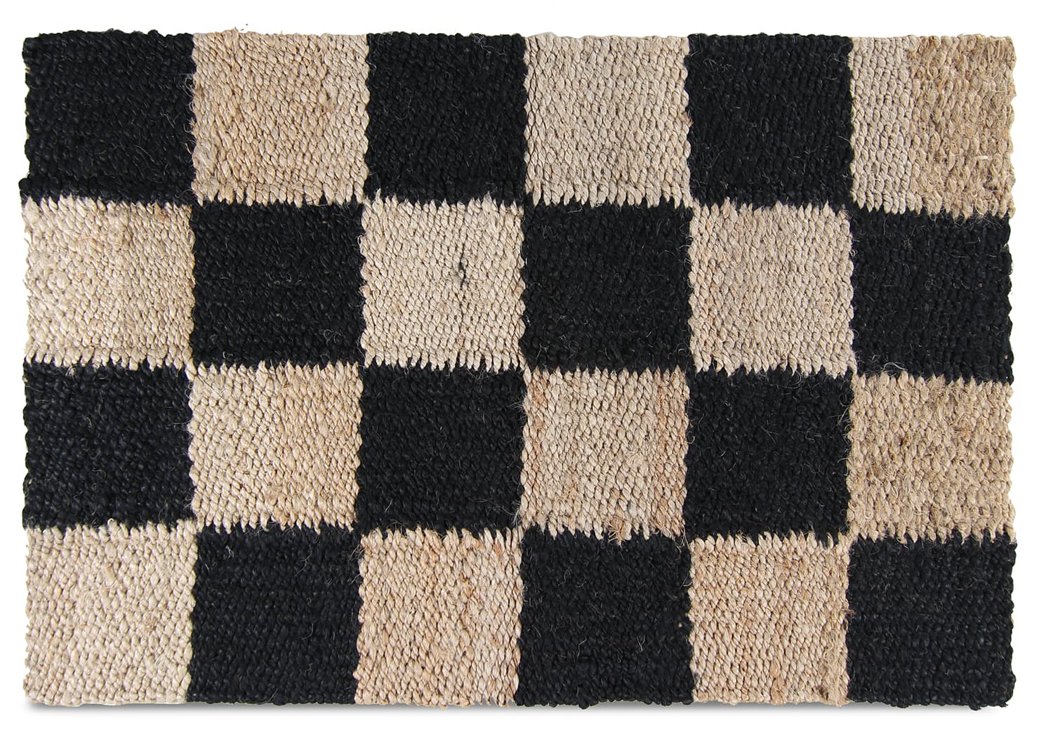 Dörrmatta - Eloise (natur/svart) (Storlek: 60 x 90 cm)