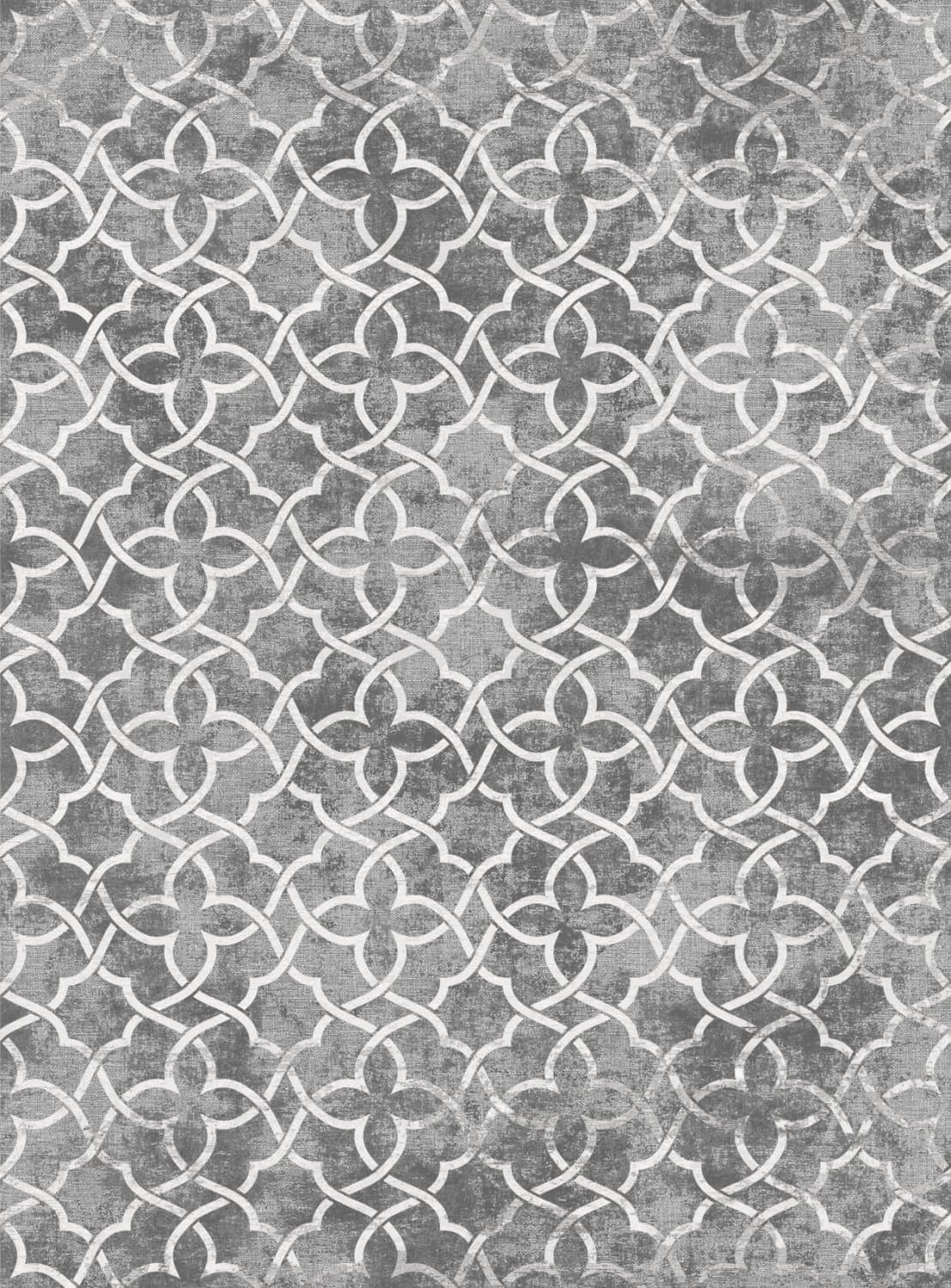 Wiltonmatta - Draham (grå) (Storlek: 160 x 230 cm)