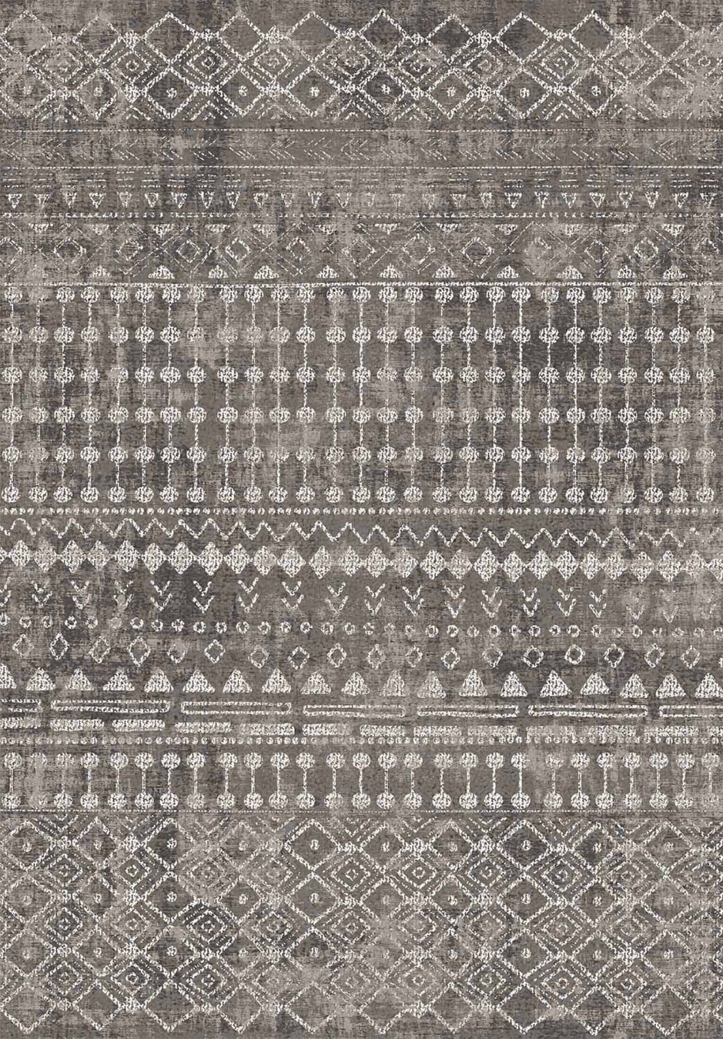 Wiltonmatta - Hergla (grå) (Storlek: 200 x 280 cm)