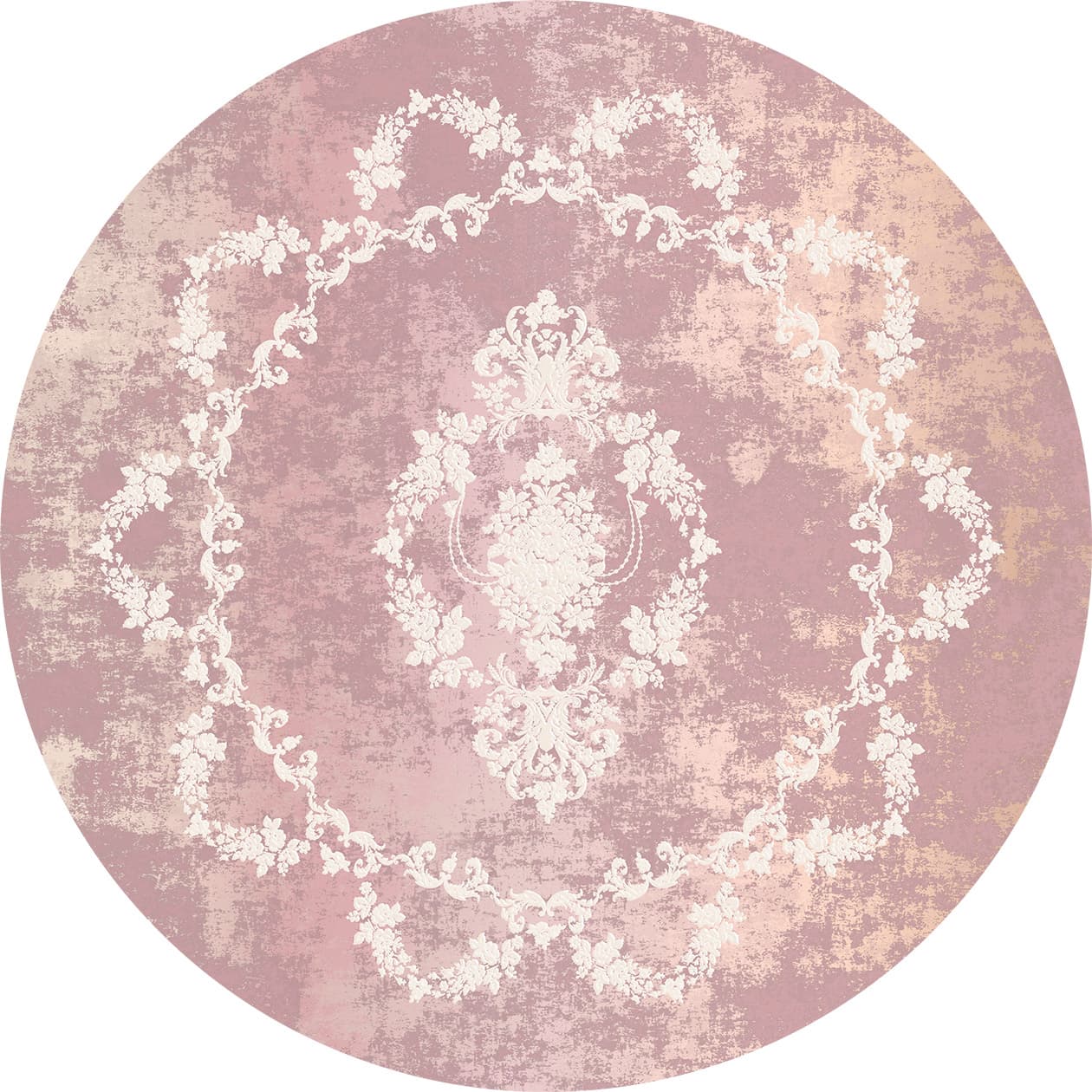 Rund matta - Nefta (rosa) (Storlek: Ø 160 cm)