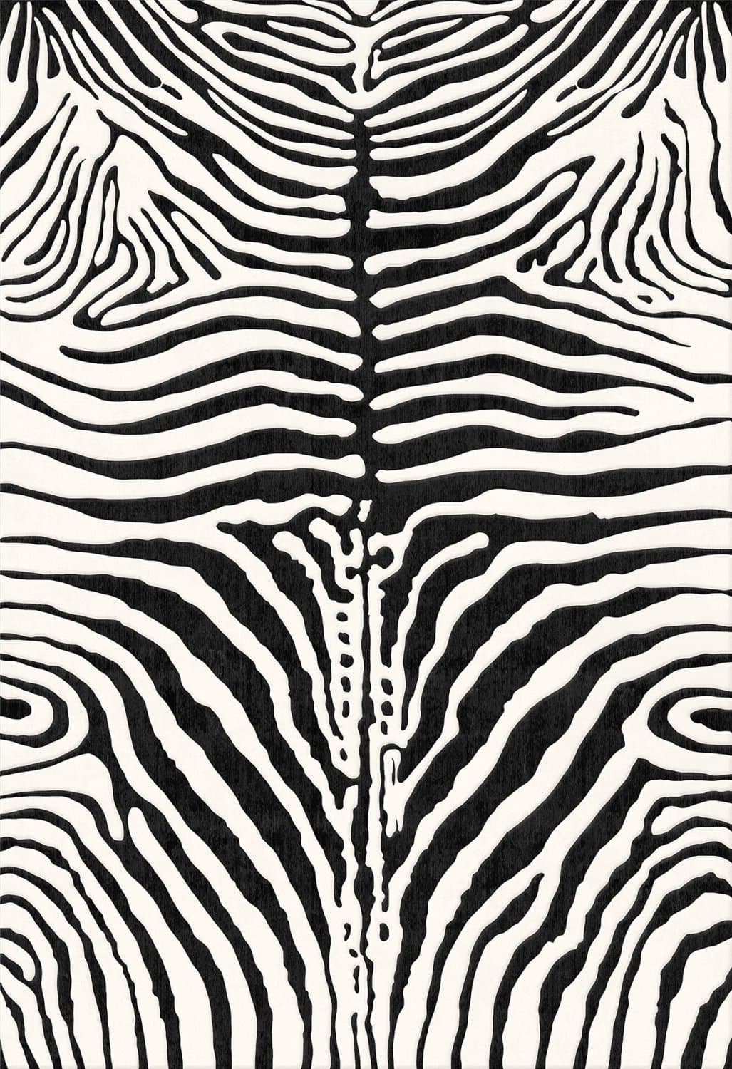Wiltonmatta - Zebra (svart/vit) (Storlek: 200 x 280 cm)