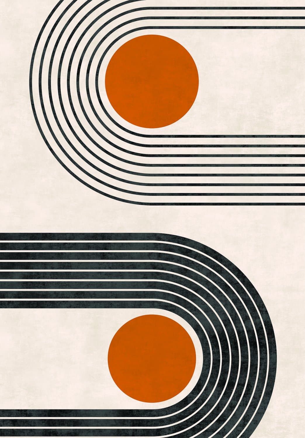 Wiltonmatta - Moudania (beige/svart/orange) (Storlek: 240 x 340 cm)
