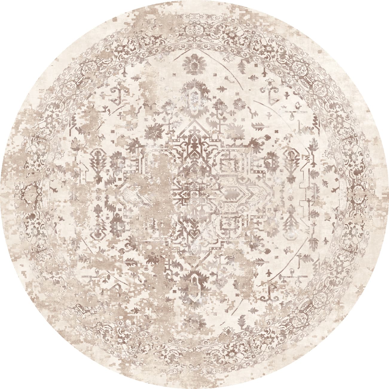Rund matta - Mateur (beige) (Storlek: Ø 280 cm)