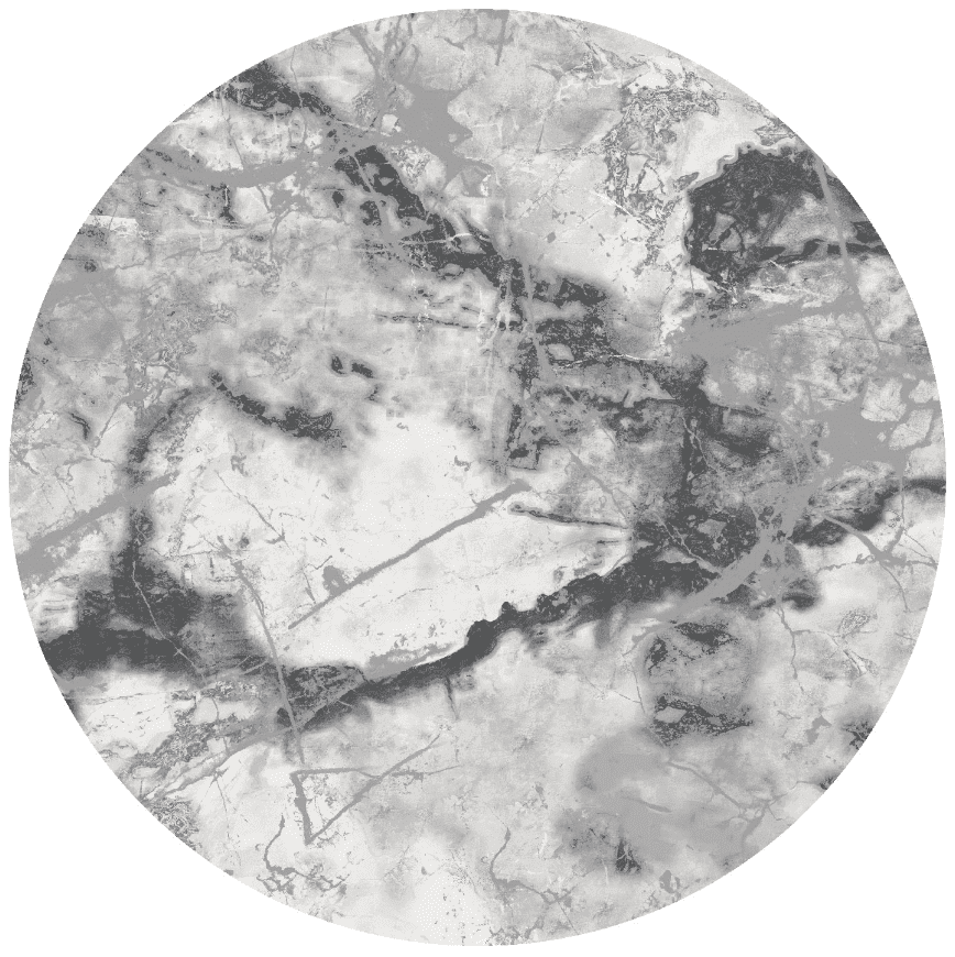 Rund matta - Mermer (grå/vit) (Storlek: Ø 200 cm)