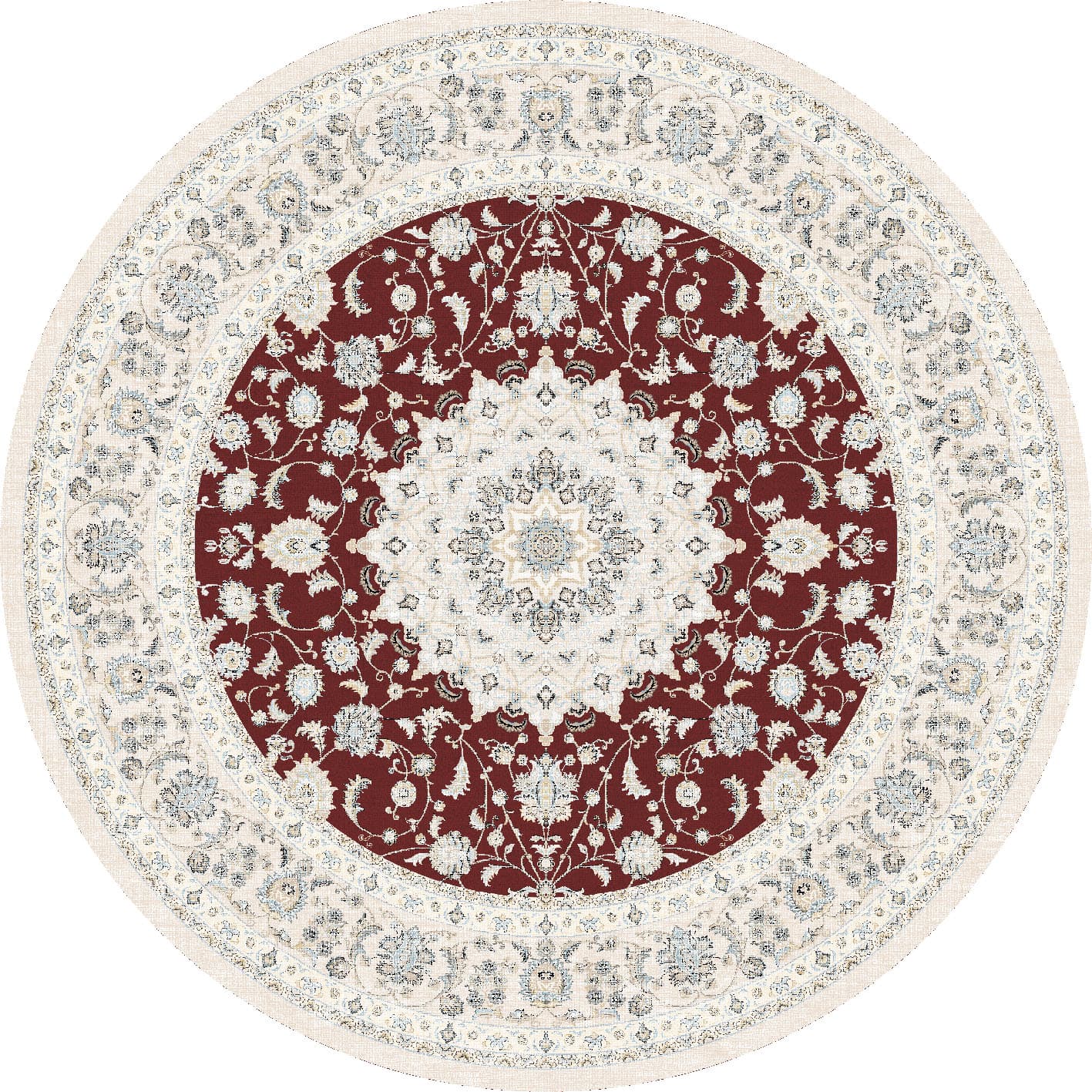 Rund matta - Arabella (vinröd) (Storlek: Ø 160 cm)