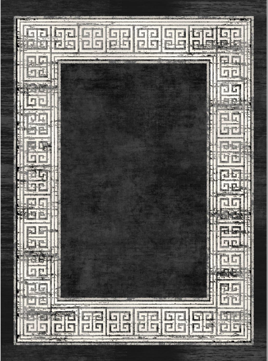 Wiltonmatta - Tilos (svart/vit) (Storlek: 200 x 280 cm)