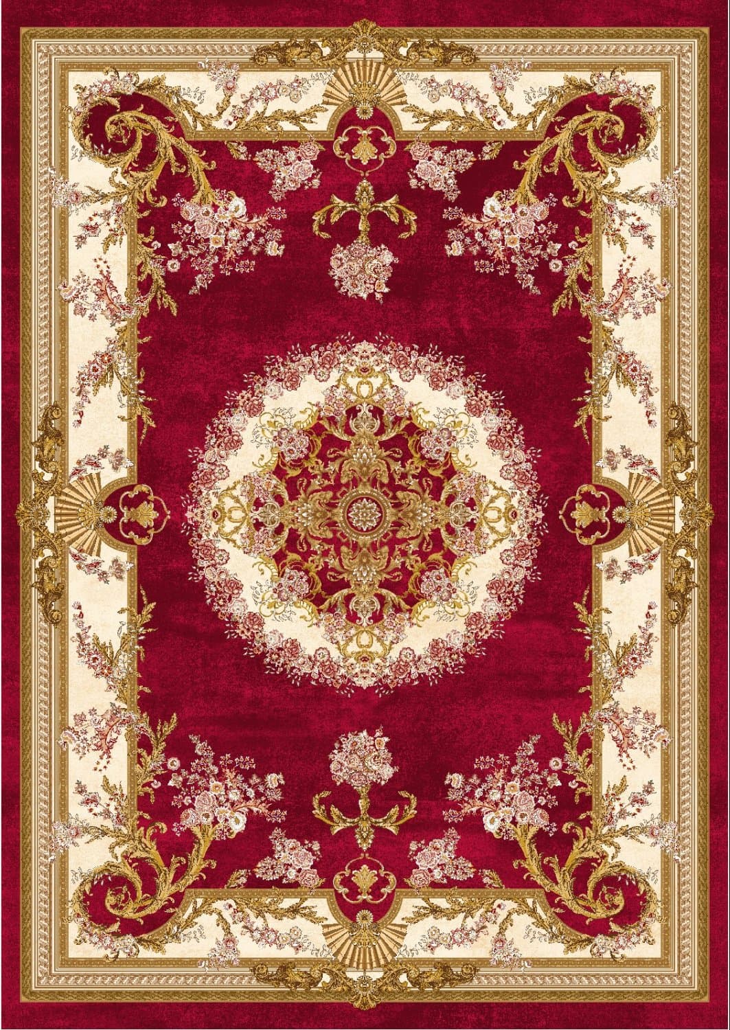 Wiltonmatta - Marand (röd) (Storlek: 130 x 190 cm)