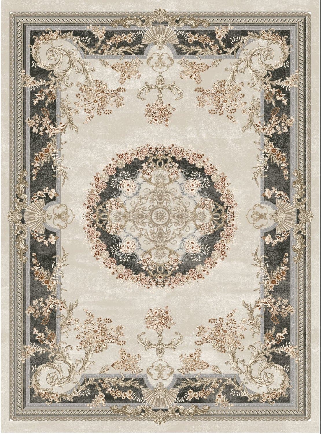 Wiltonmatta - Marand (grå/beige) (Storlek: 200 x 280 cm)