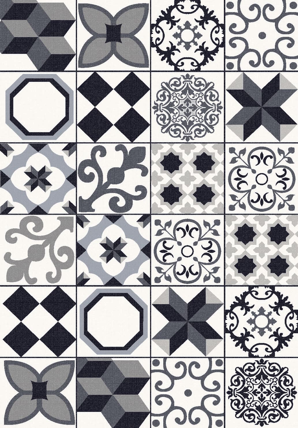 Wiltonmatta - Avent (beige/svart) (Storlek: 200 x 280 cm)