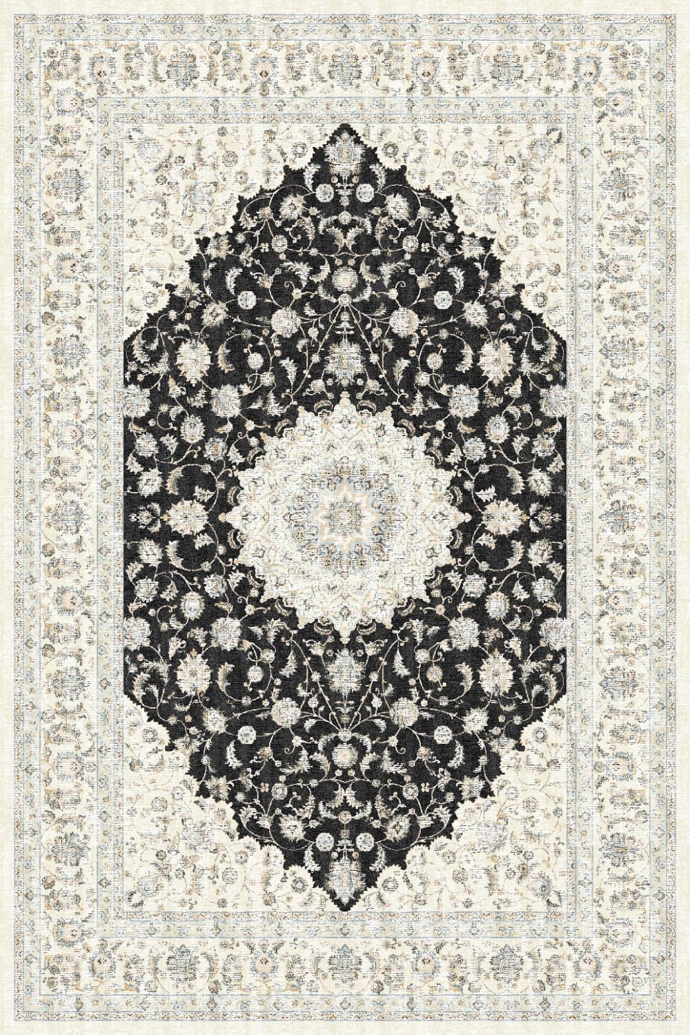 Wiltonmatta - Arabella (svart) (Storlek: 200 x 280 cm)