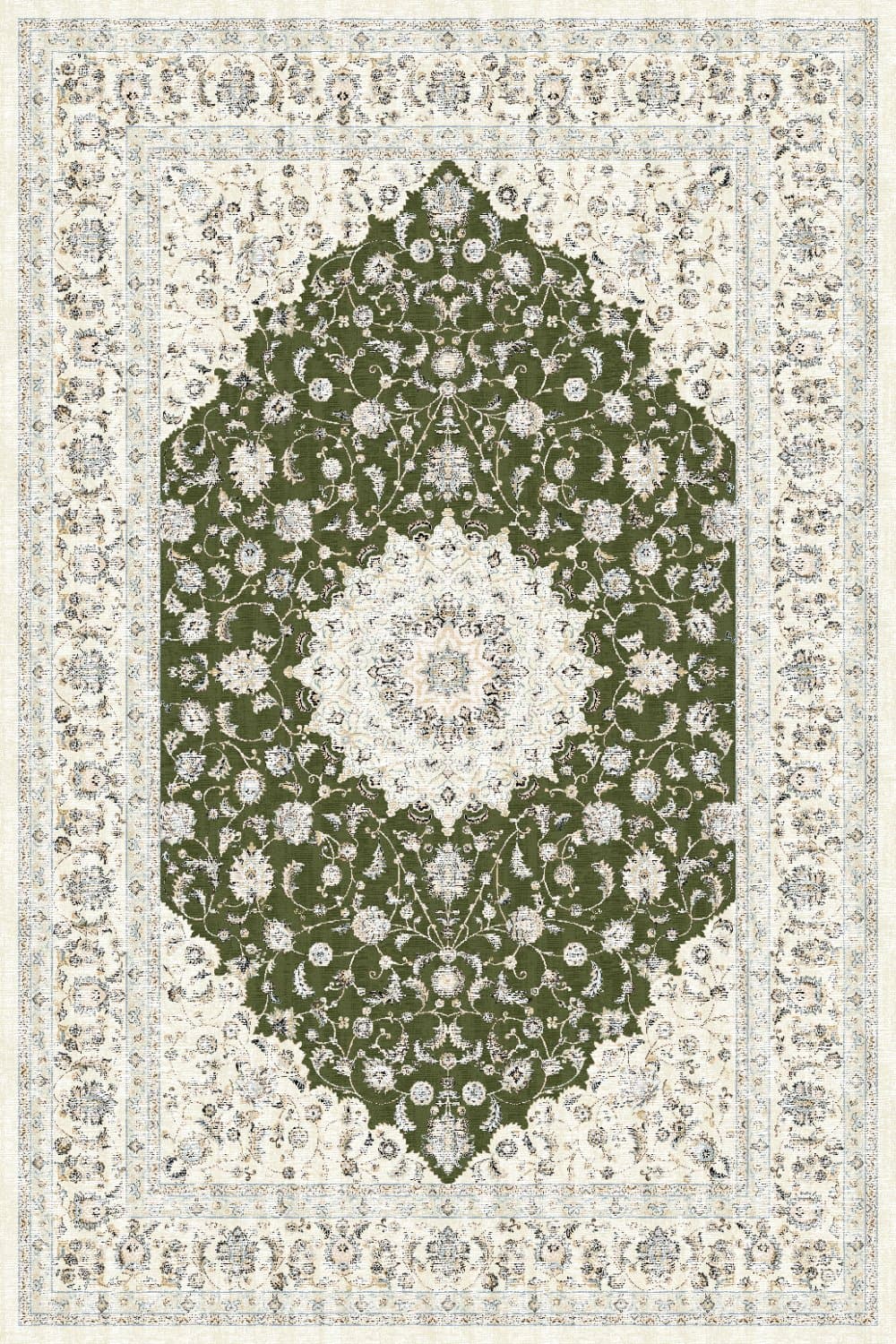 Wiltonmatta - Arabella (grön) (Storlek: 200 x 280 cm)