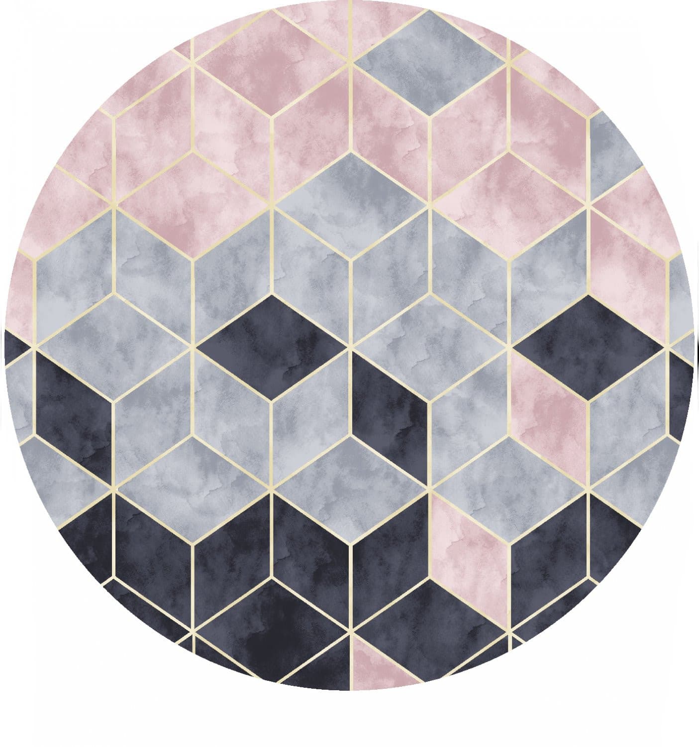 Rund matta - Brigooda (rosa) (Storlek: Ø 240 cm)