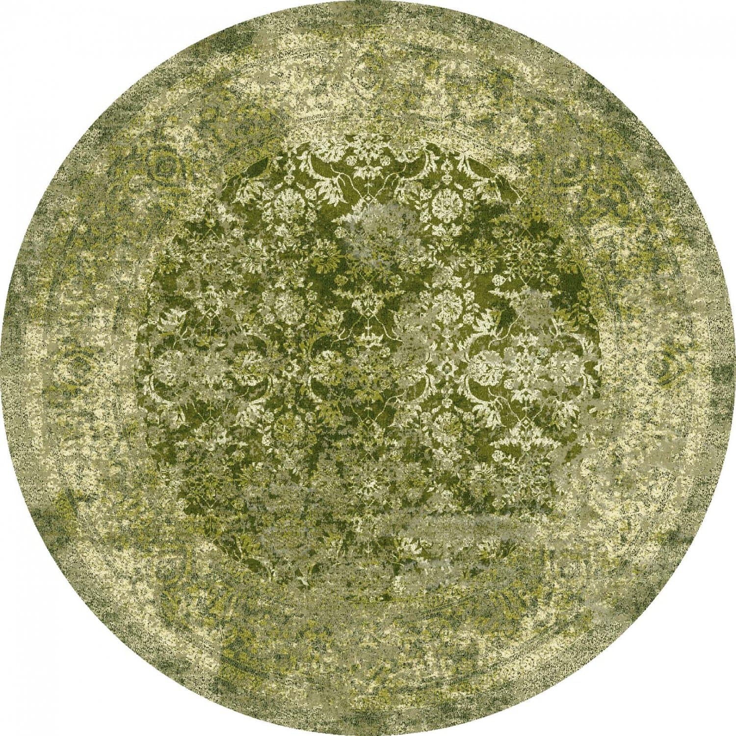 Rund matta - Denizli (grön) (Storlek: Ø 200 cm)