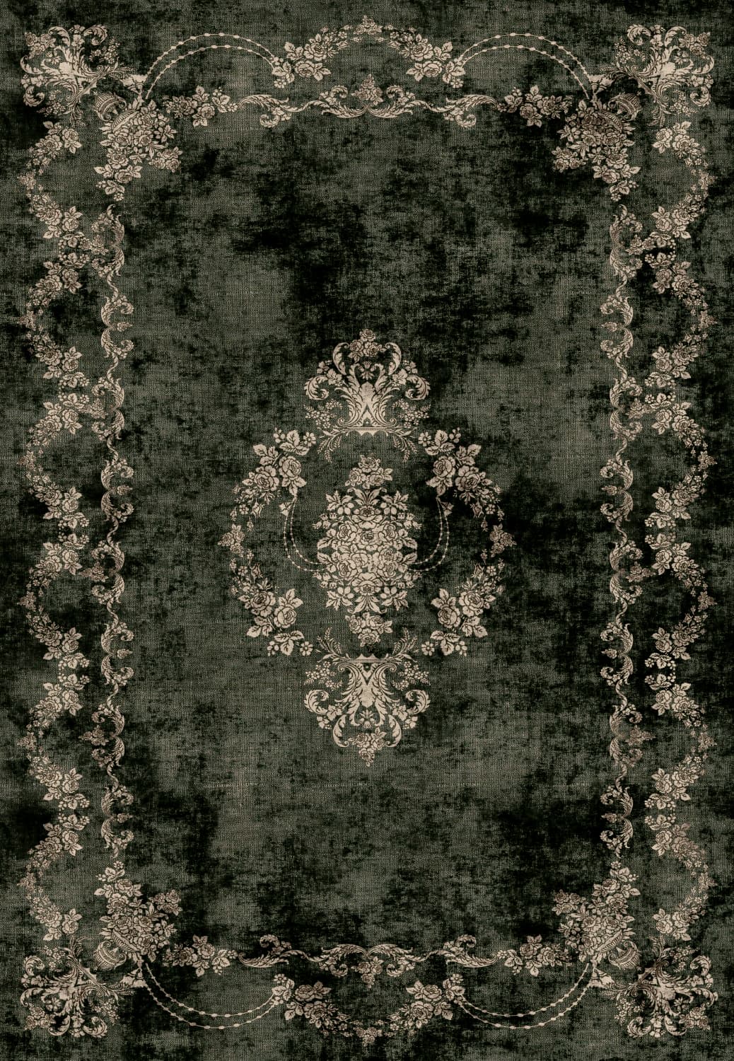 Wiltonmatta - Taknis (mörkgrön) (Storlek: 80 x 150 cm)