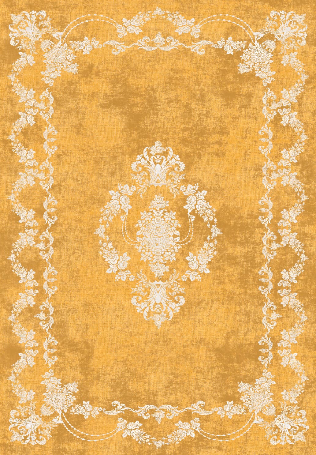 Wiltonmatta - Taknis (ockra) (Storlek: 200 x 280 cm)