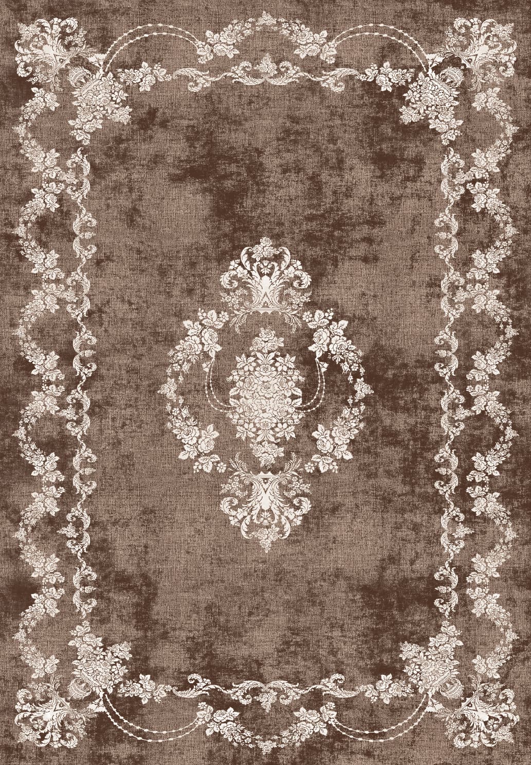 Wiltonmatta - Taknis (brun) (Storlek: 160 x 230 cm)