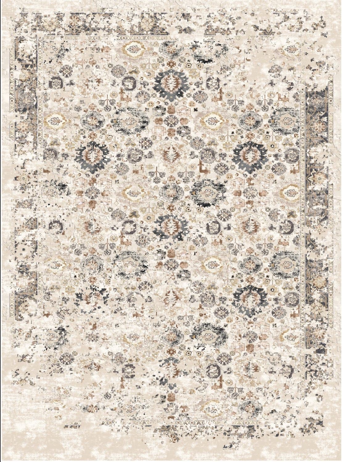 Wiltonmatta - Toujane (grå) (Storlek: 130 x 190 cm)