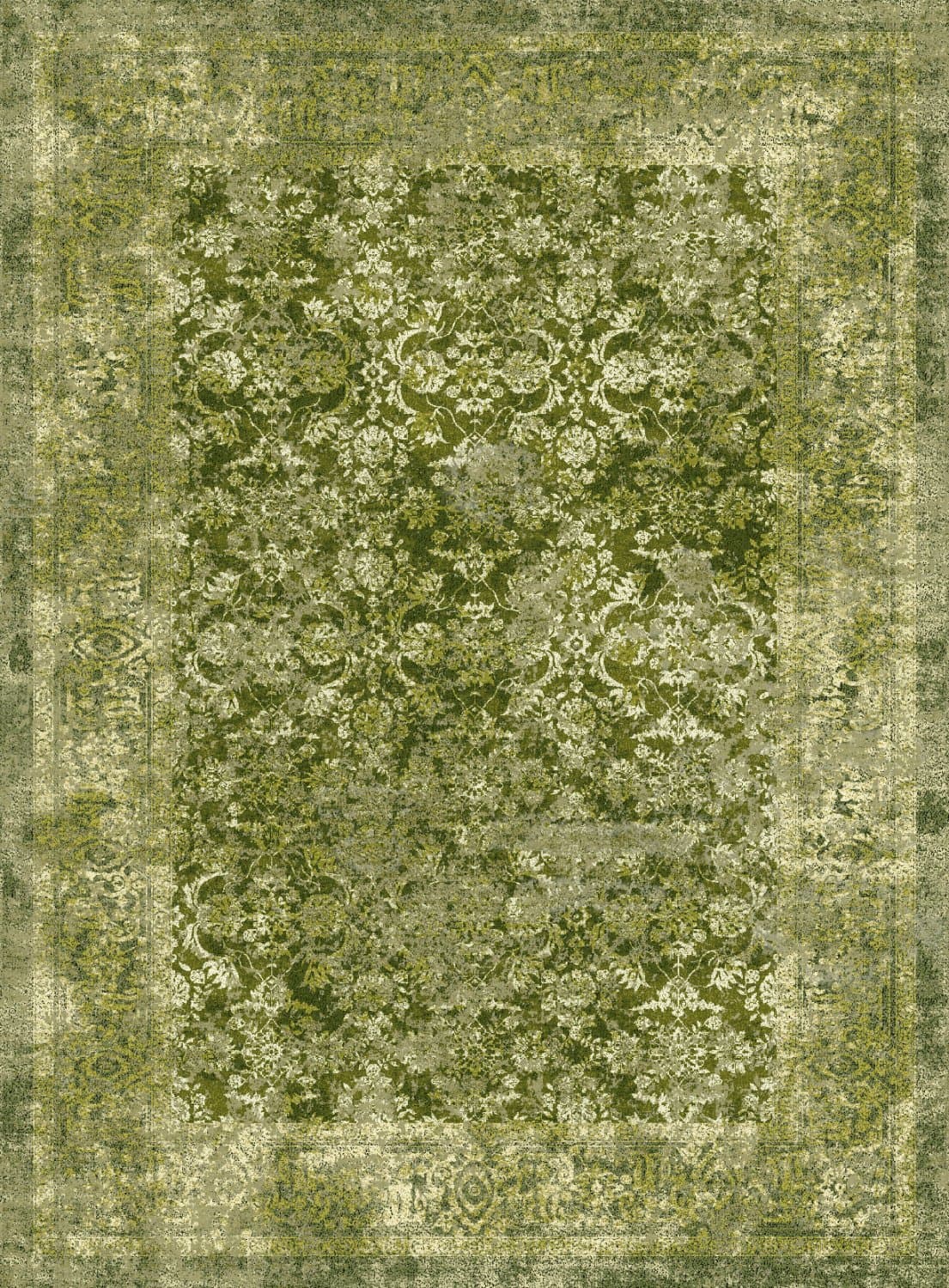 Wiltonmatta - Denizli (grön) (Storlek: 200 x 280 cm)