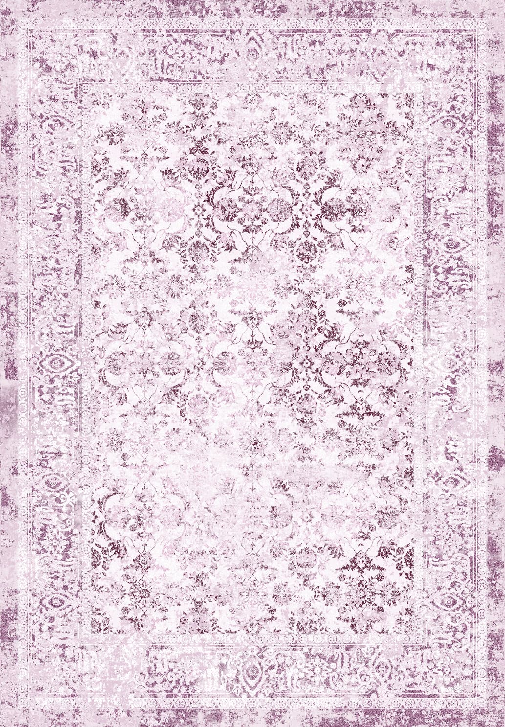 Wiltonmatta - Denizli (rosa) (Storlek: 160 x 230 cm)