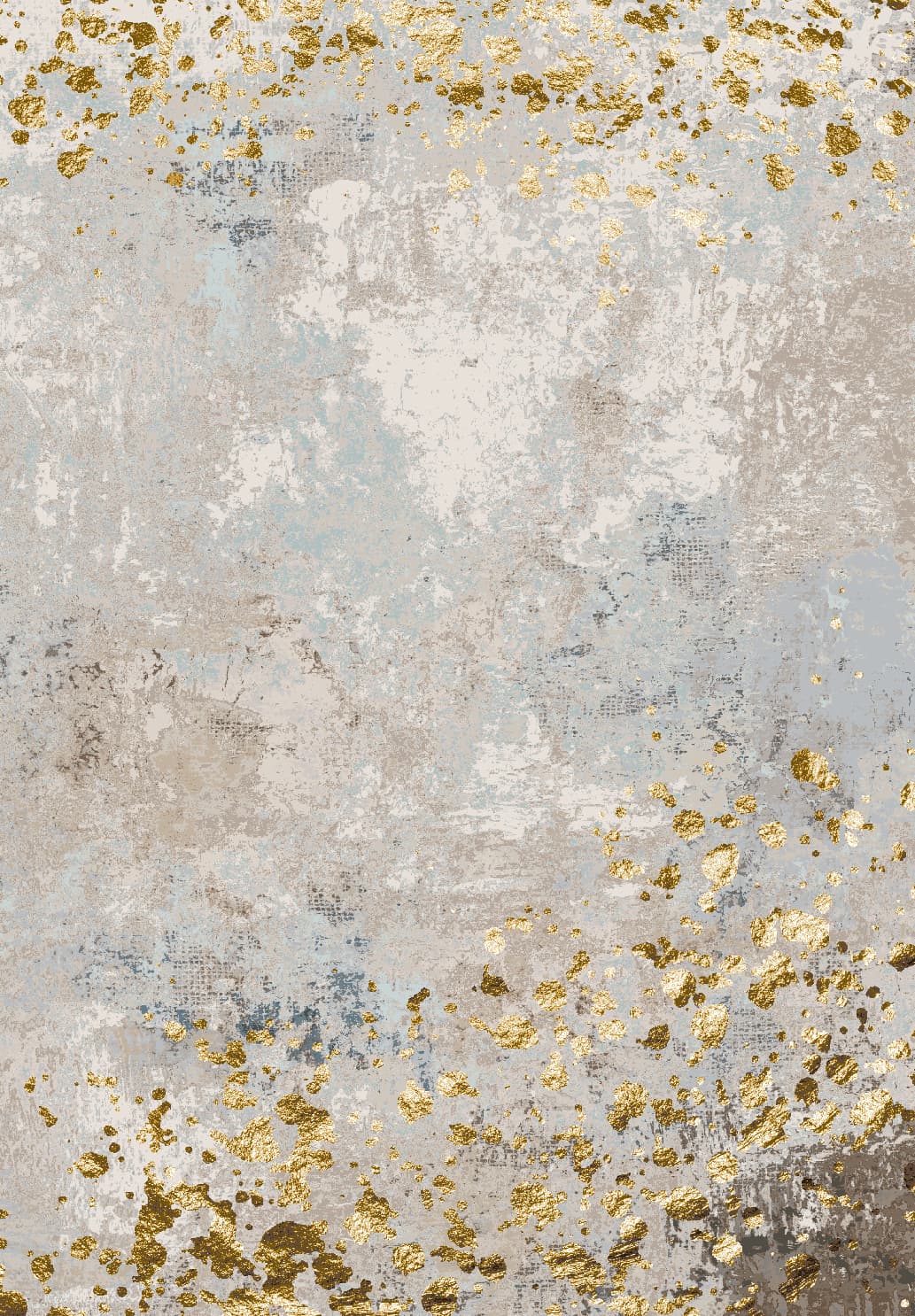 Wiltonmatta - Maude (grå/guld) (Storlek: 200 x 280 cm)