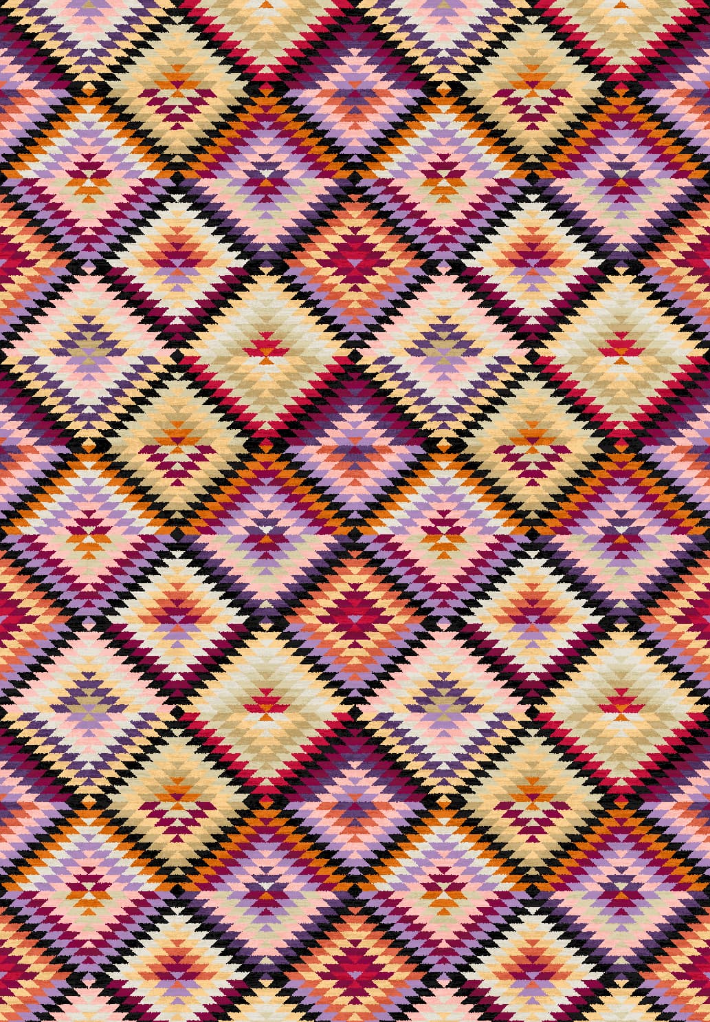 Wiltonmatta - Deia (rosa/multi) (Storlek: 200 x 280 cm)