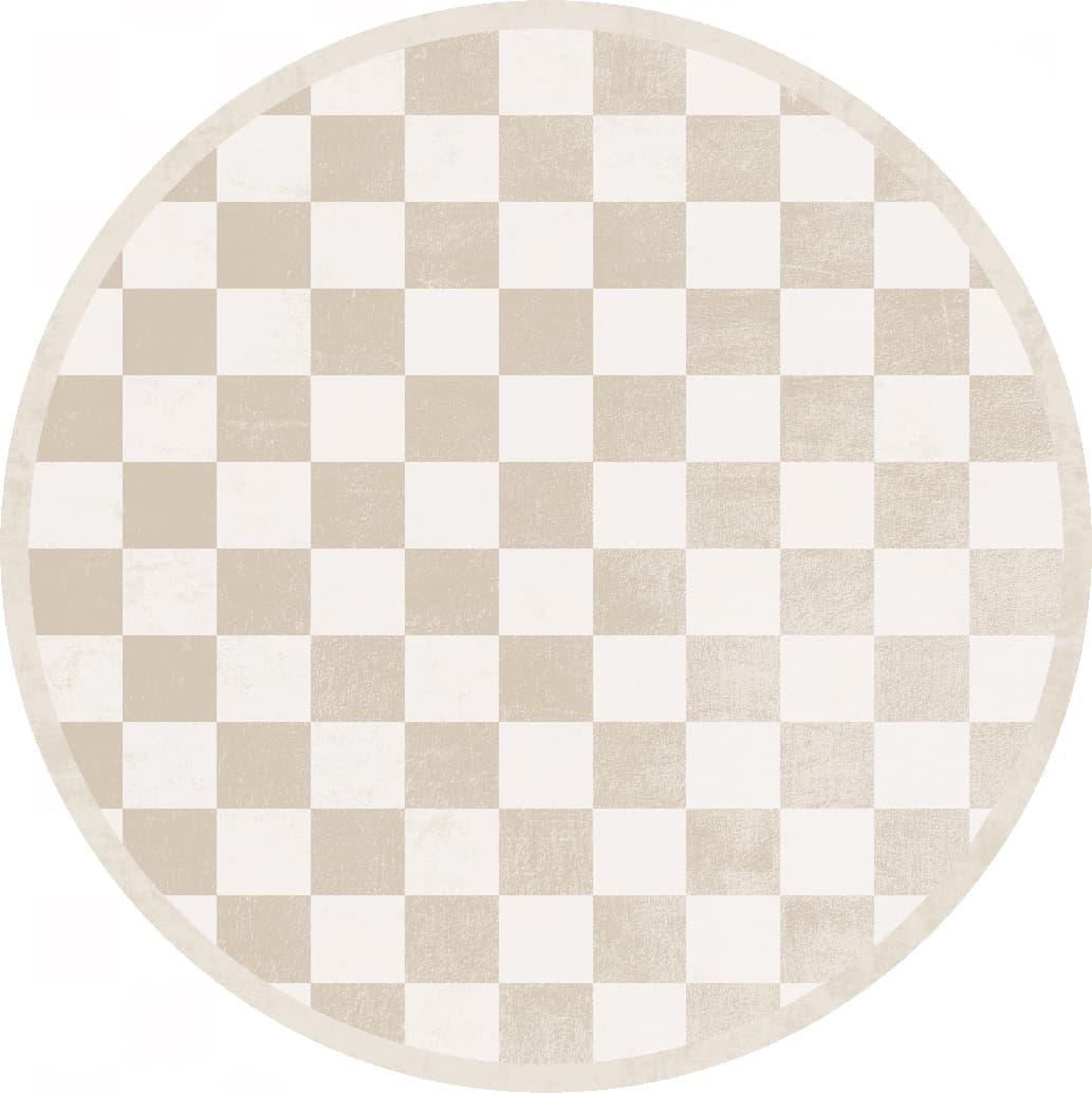 Rund matta - Nevada (beige/vit) (Storlek: Ø 120 cm)