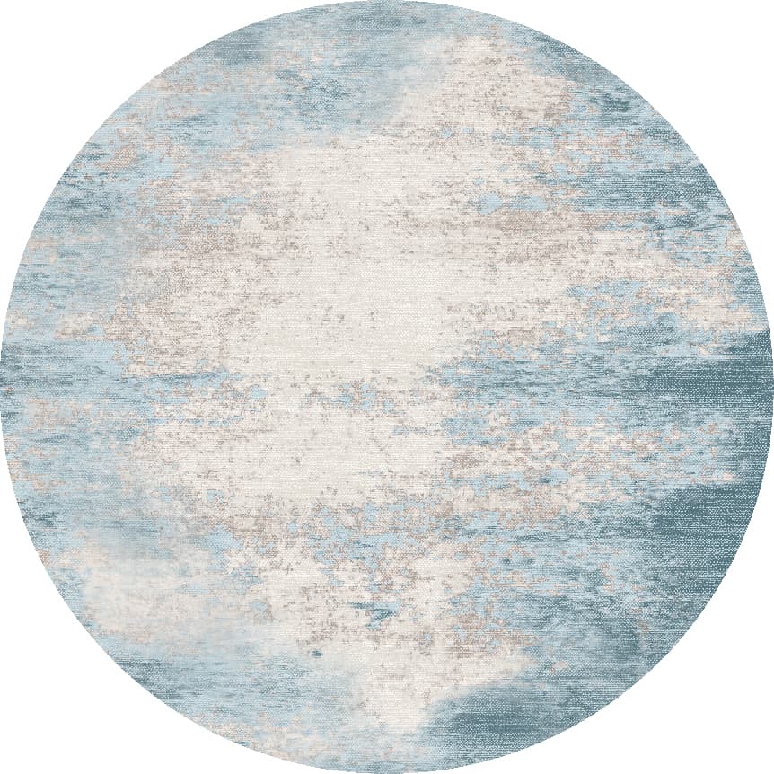 Rund matta - Zarzi (blå) (Storlek: Ø 200 cm)