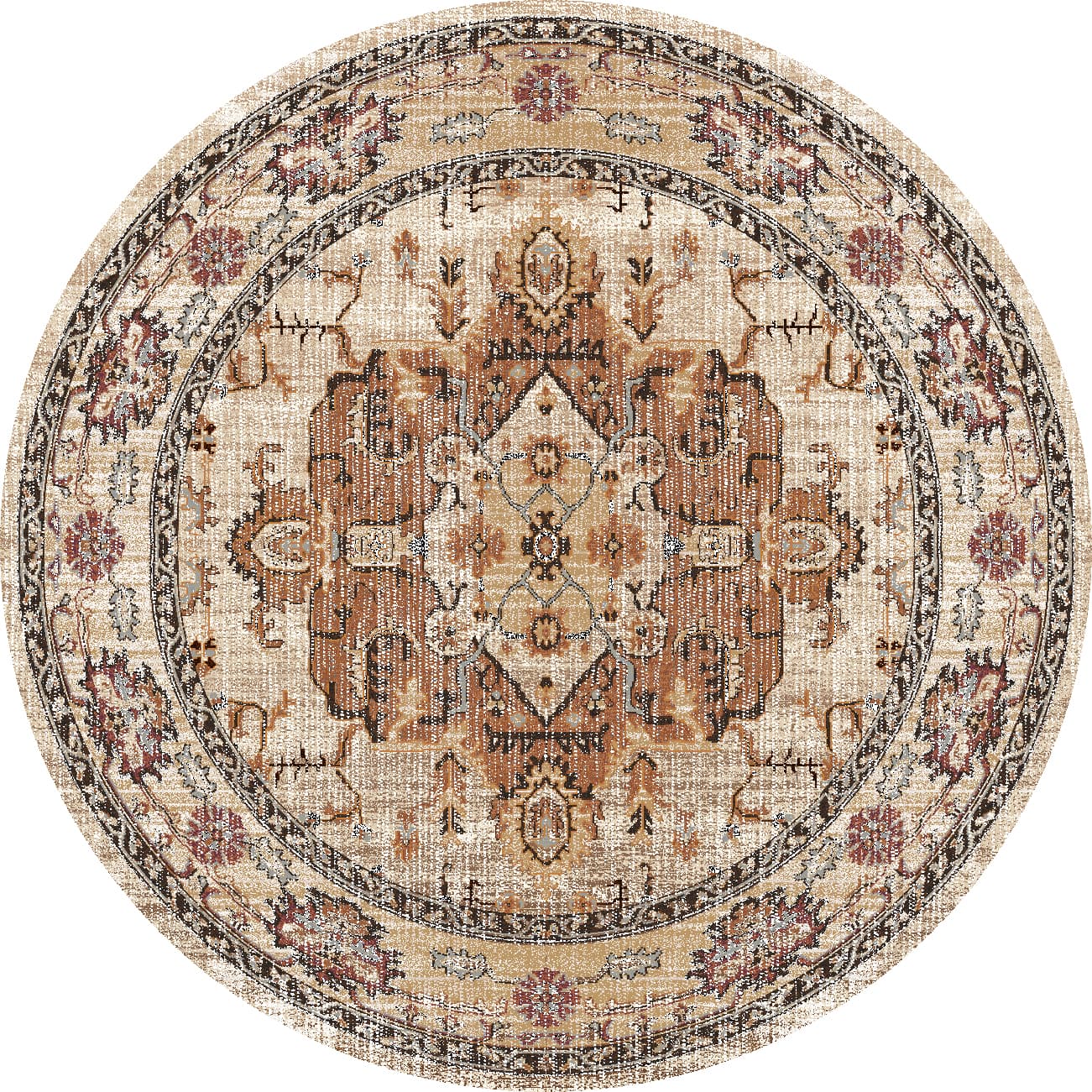 Rund matta - Siliana (beige) (Storlek: Ø 200 cm)