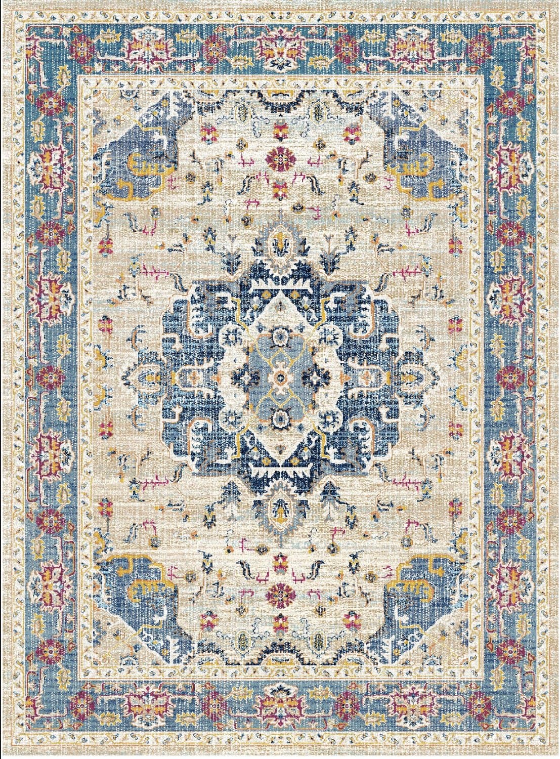 Wiltonmatta - Siliana (blå) (Storlek: 160 x 230 cm)