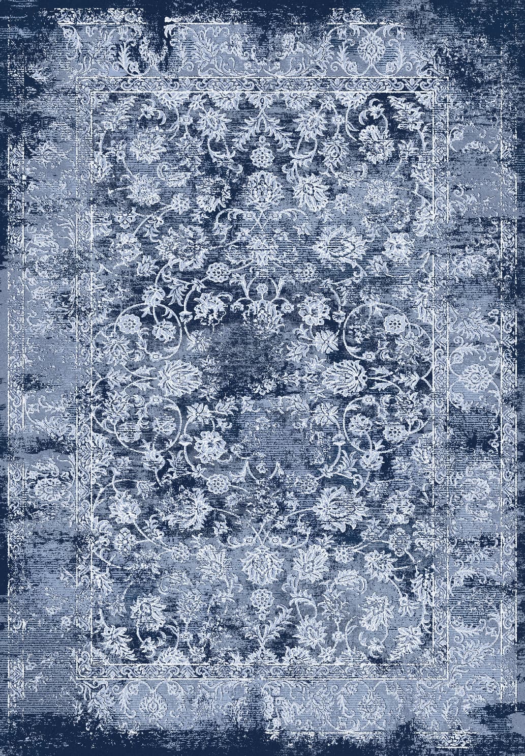 Wiltonmatta - Amaya (blå) (Storlek: 200 x 280 cm)