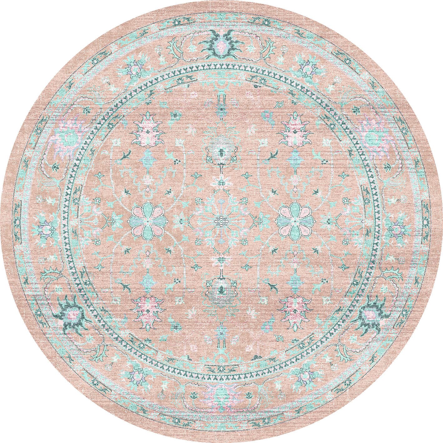 Rund matta - Livley (rosa) (Storlek: Ø 160 cm)