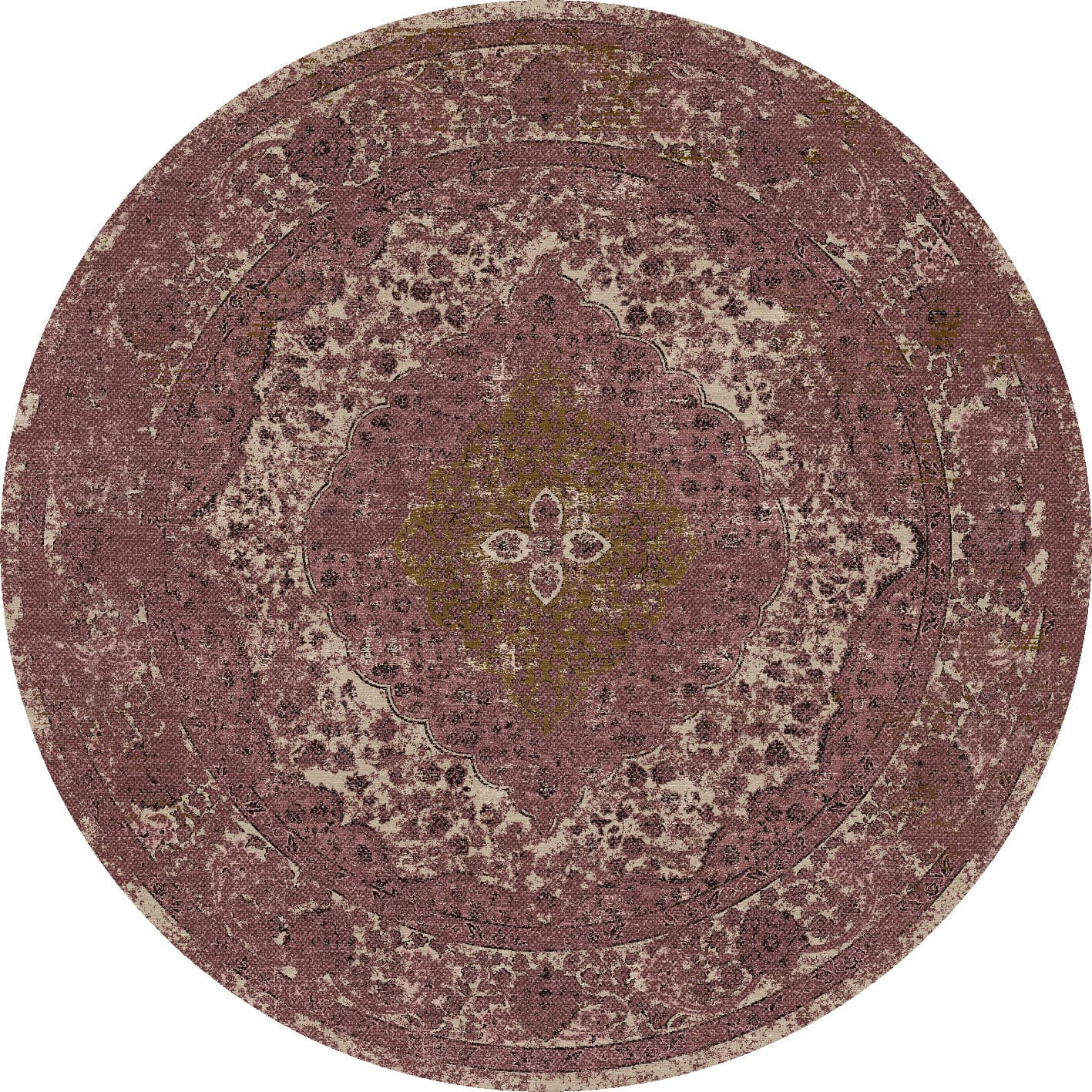 Rund matta - Lainey (röd) (Storlek: Ø 160 cm)
