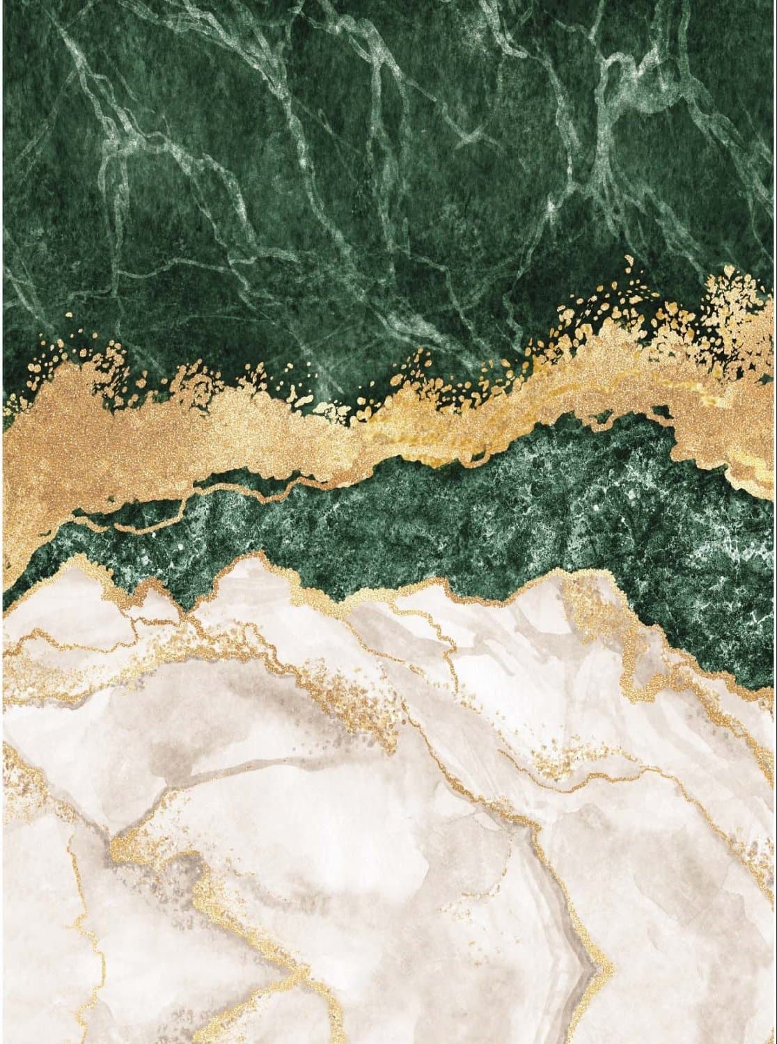 Wiltonmatta - Padova (grön/vit/guld) (Storlek: 130 x 190 cm)