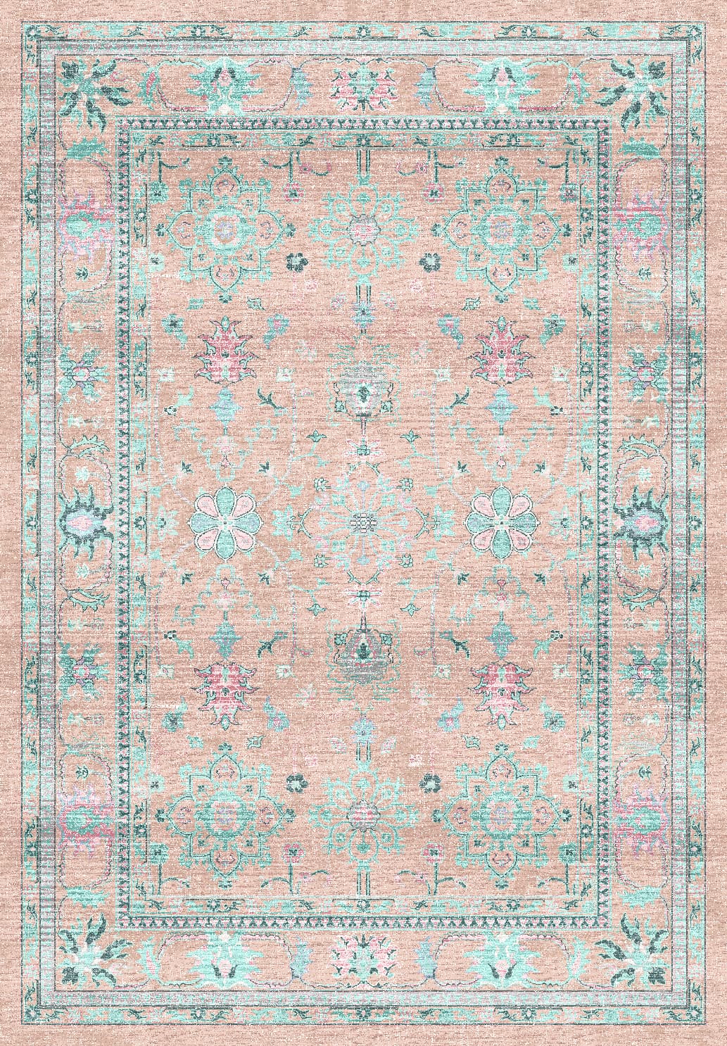 Wiltonmatta - Livley (rosa) (Storlek: 200 x 280 cm)