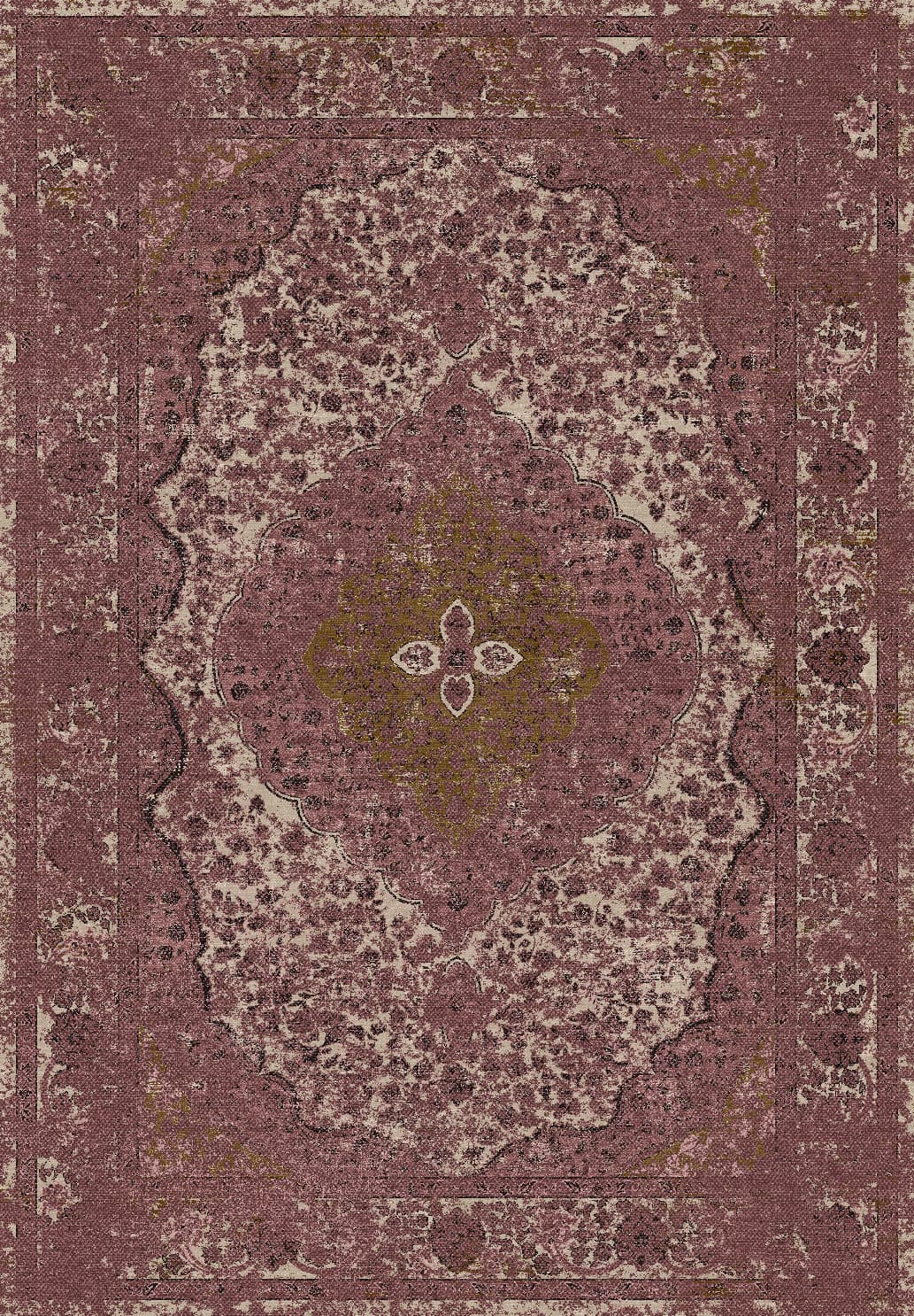 Wiltonmatta - Lainey (röd) (Storlek: 200 x 280 cm)