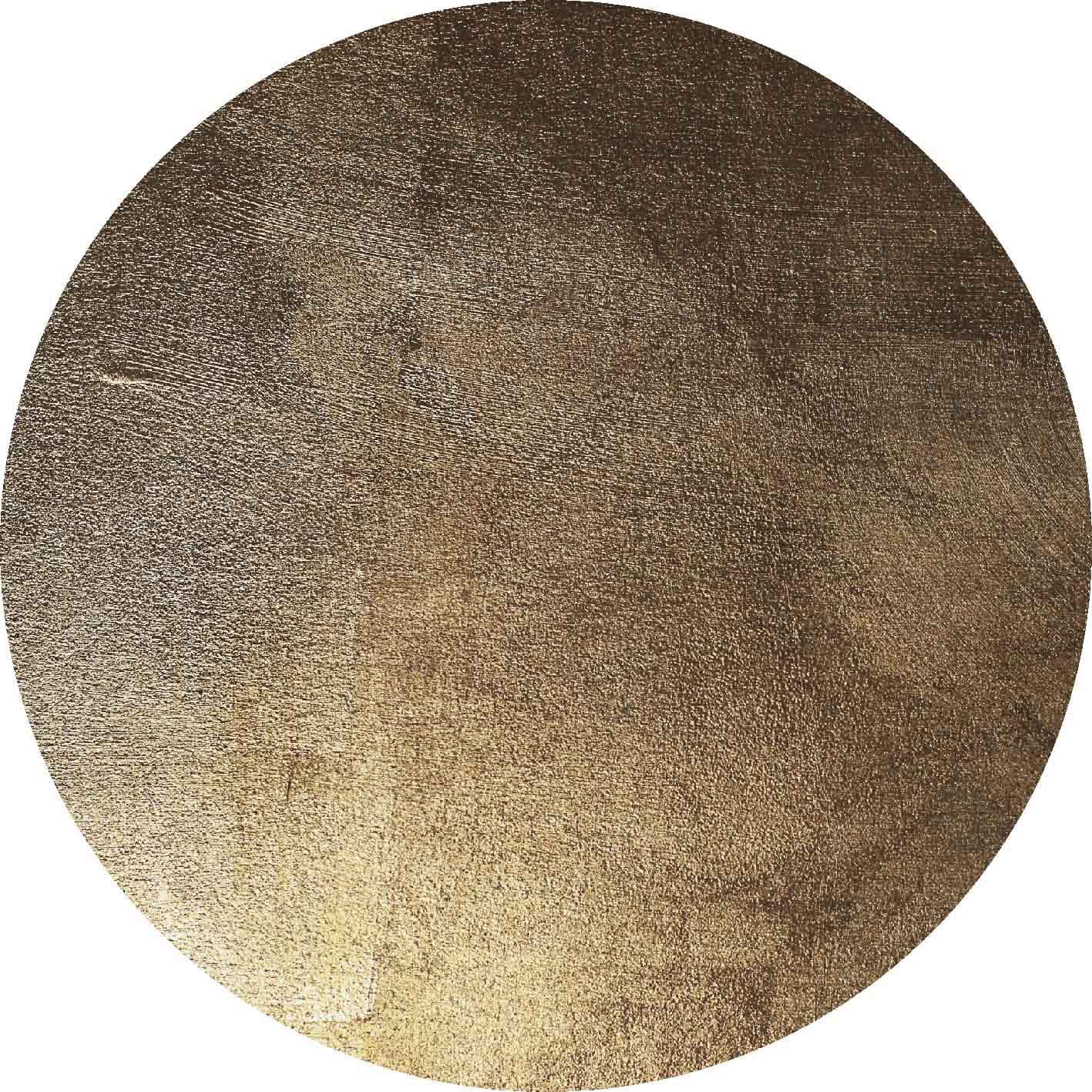 Rund matta - Oristano (brun/guld) (Storlek: Ø 160 cm)