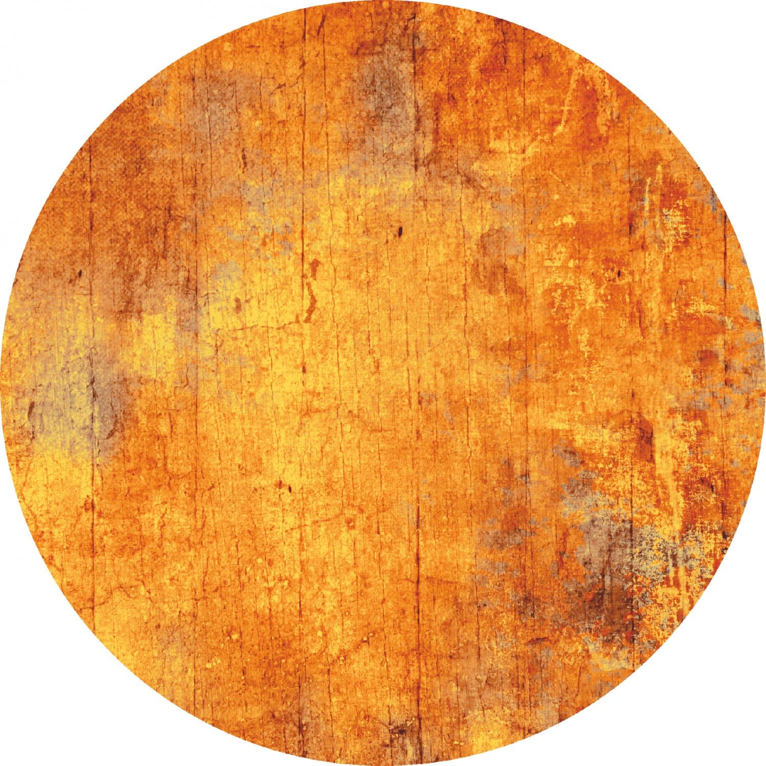 Rund matta - Cesano (orange) (Storlek: Ø 290 cm)