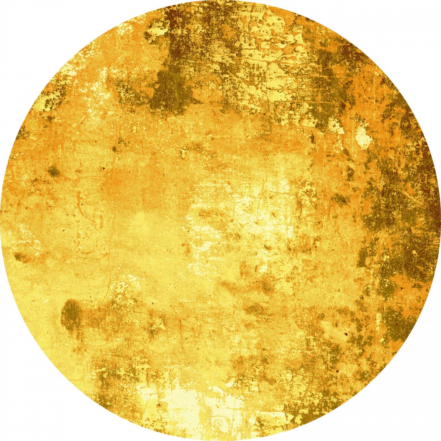 Rund matta - Salitto (guld) (Storlek: Ø 240 cm)