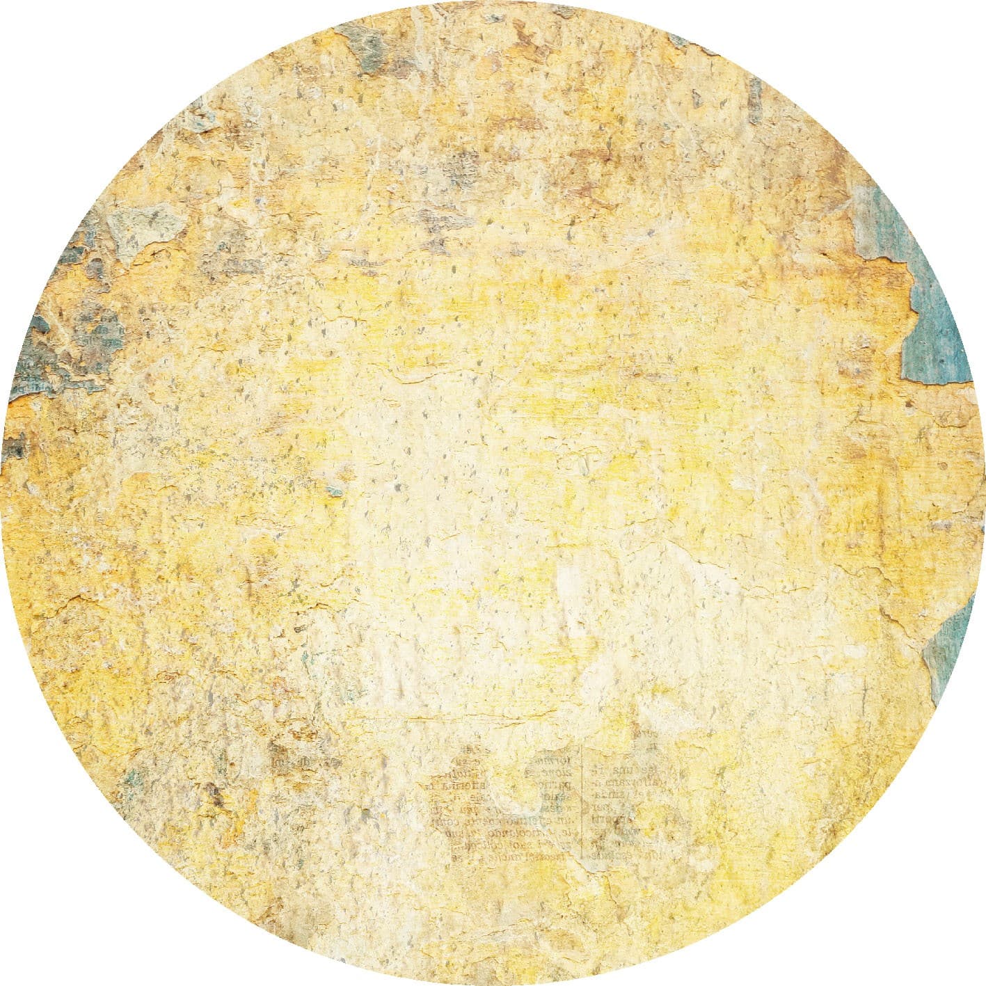 Rund matta - Palau (guld/beige/blå) (Storlek: Ø 160 cm)