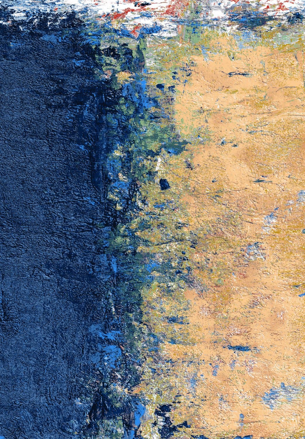 Wiltonmatta - Sindia (beige/blå) (Storlek: 200 x 280 cm)