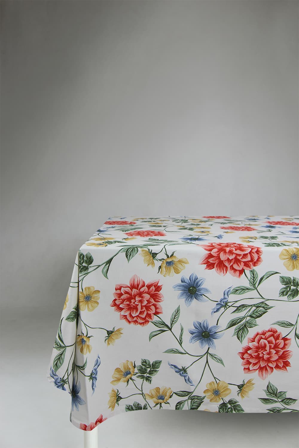 Dukar - Bomullsduk Dahlia (röd) (Storlek: 140 x 250 cm)