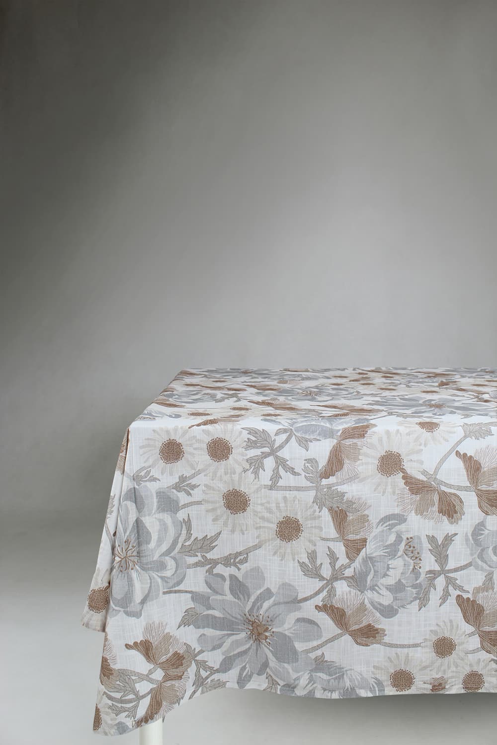 Dukar - Bomullsduk Serena (grå/beige) (Storlek: 140 x 250 cm)