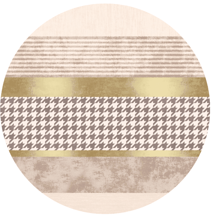 Rund matta - Esme (beige/multi) (Storlek: Ø 180 cm)