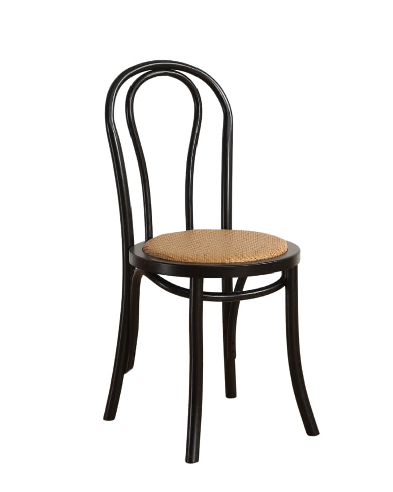 Stol - Bistro (rotting/svart) - 2 st (Storlek: Standard)