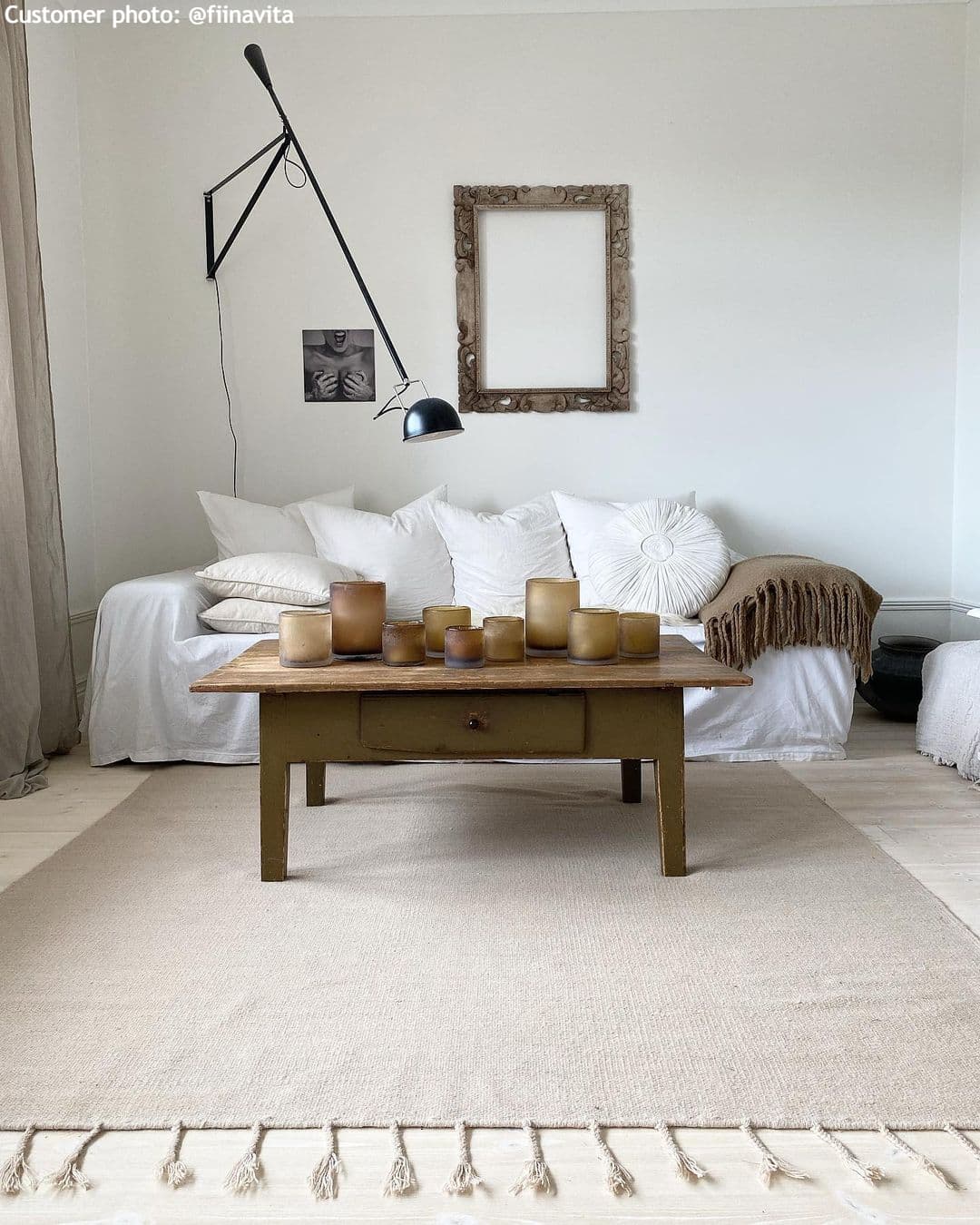 Ullmatta - Malana (beige) (Storlek: 70 x 200 cm)