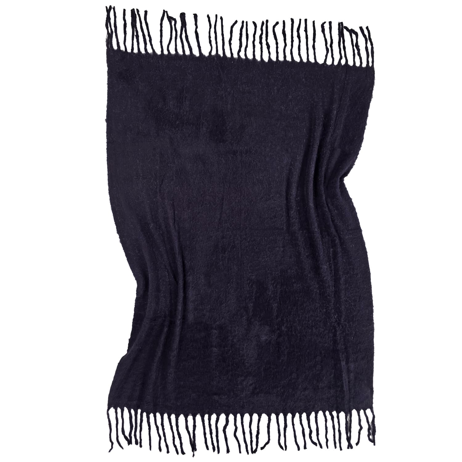 Filtar - Pläd i ullmix - Samantha (svart) (Storlek: 130 x 170 cm)