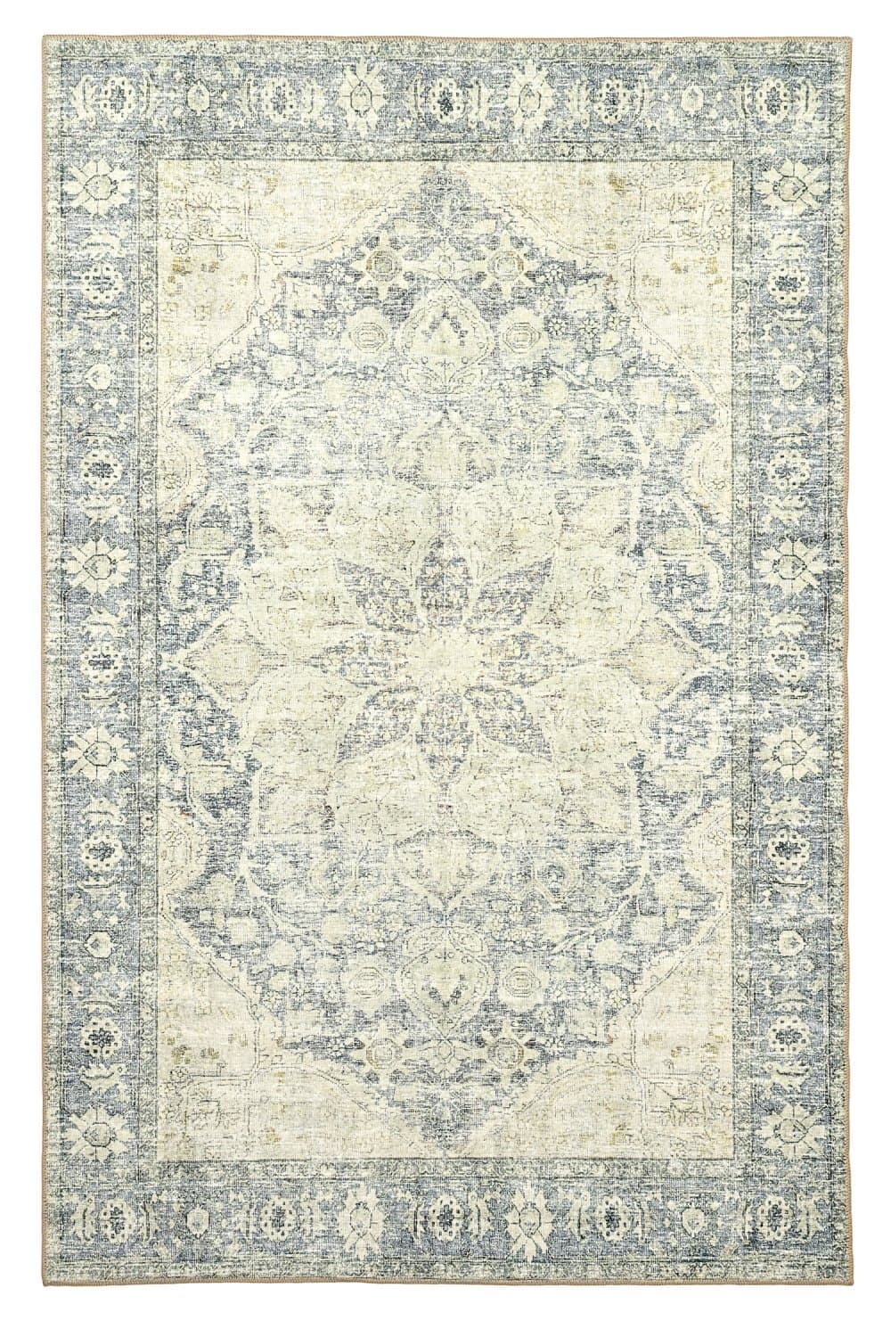 Flatvävd matta - Alvand (grå) (Storlek: 190 x 280 cm)